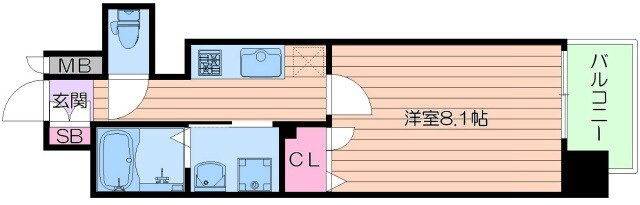 プレサンス堺筋本町駅前の物件間取画像