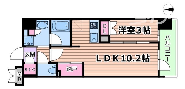 リビオレゾン南森町の物件間取画像