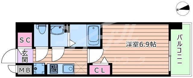 プレサンス大阪都島エレナードの物件間取画像