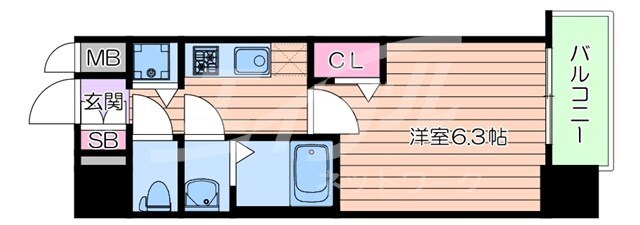 ゼオン大阪EASTの物件間取画像