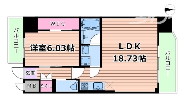 東淀川駅 徒歩7分 6階の物件間取画像