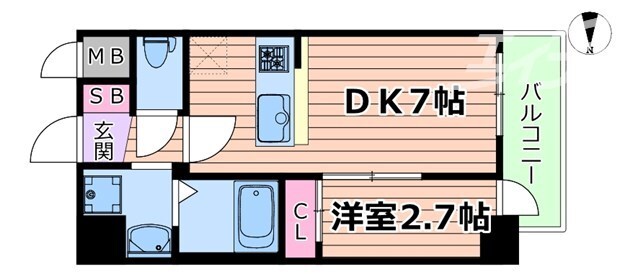 セレニテ新大阪ミラク壱番館の物件間取画像