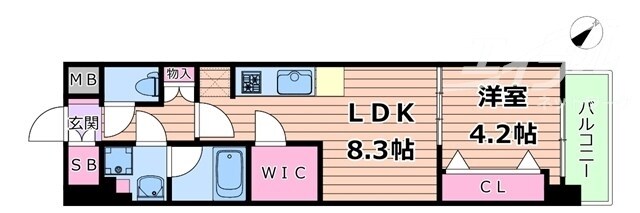 アーバネックス梅田中崎町Ⅱの物件間取画像