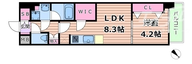 アーバネックス梅田中崎町Ⅱの物件間取画像