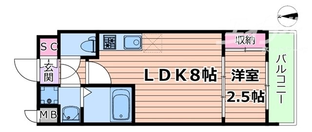 セレニテ新大阪ミラク弐番館の物件間取画像