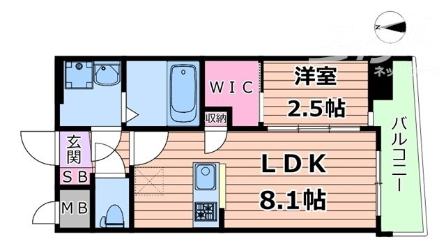 セレニテ新大阪ミラク弐番館の物件間取画像