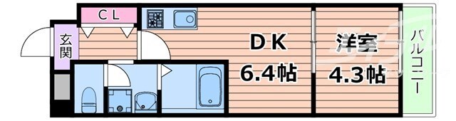 ラフィール福島の物件間取画像