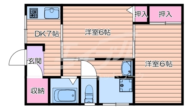 大鳩マンションの物件間取画像