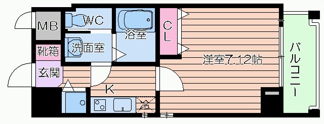 ミア・カーサ与力町の物件間取画像