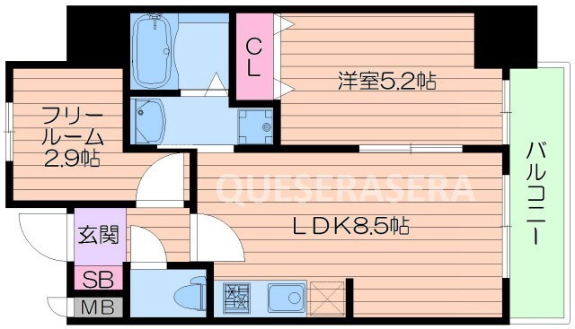 S-FORT福島LaLunaの物件間取画像