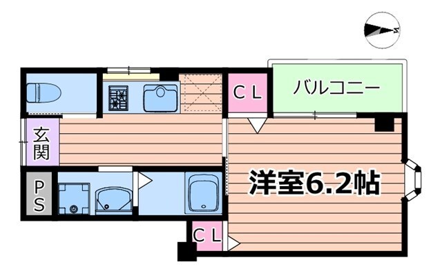 クイーンズコート天満の物件間取画像