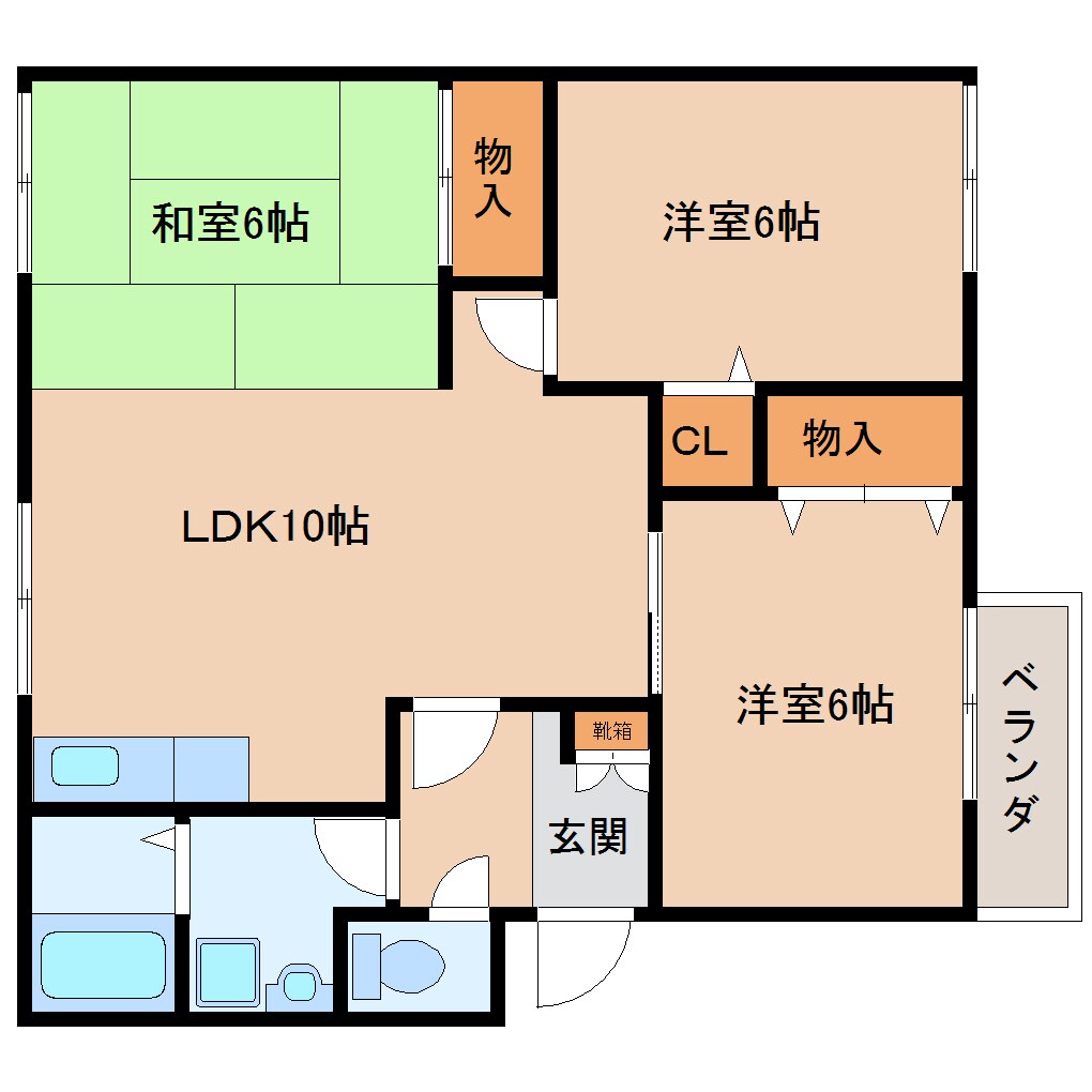 築山駅 徒歩10分 2階の物件間取画像