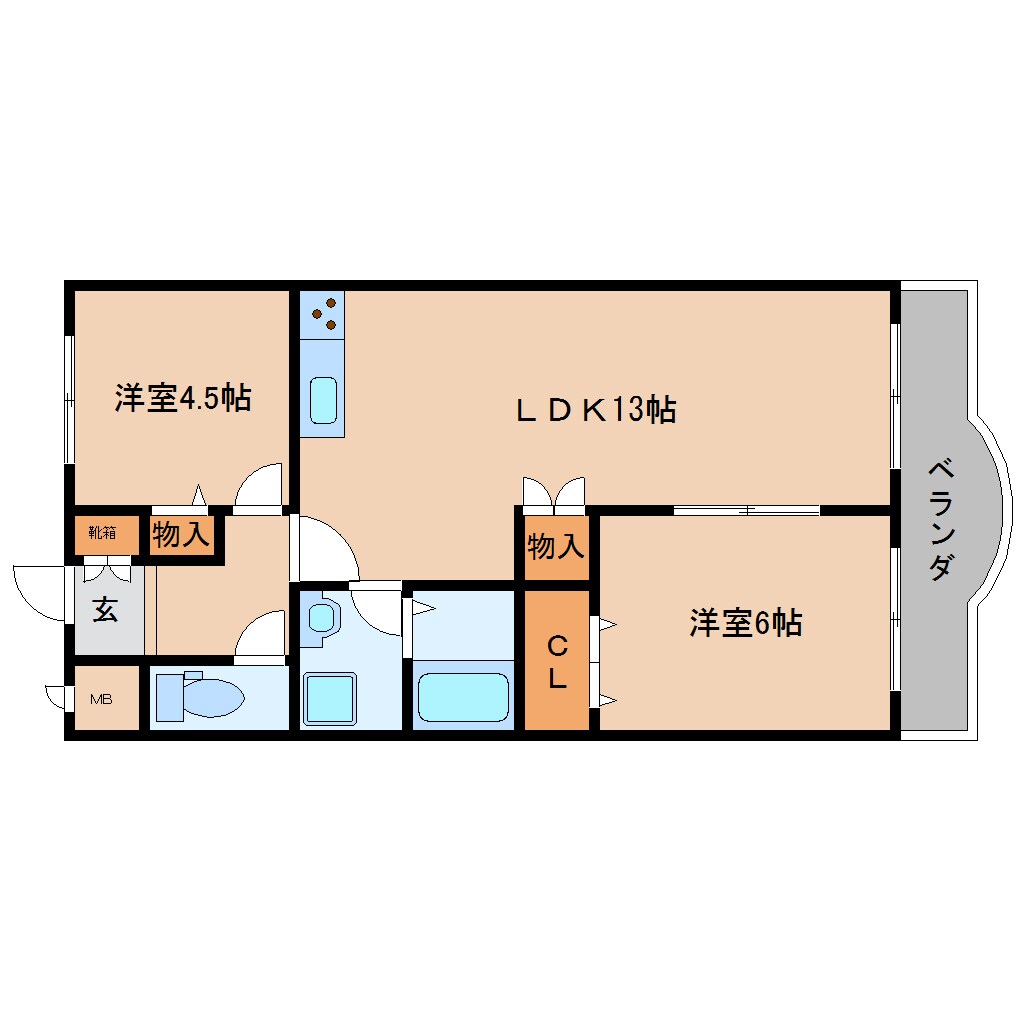 大和新庄駅 徒歩1分 2階の物件間取画像