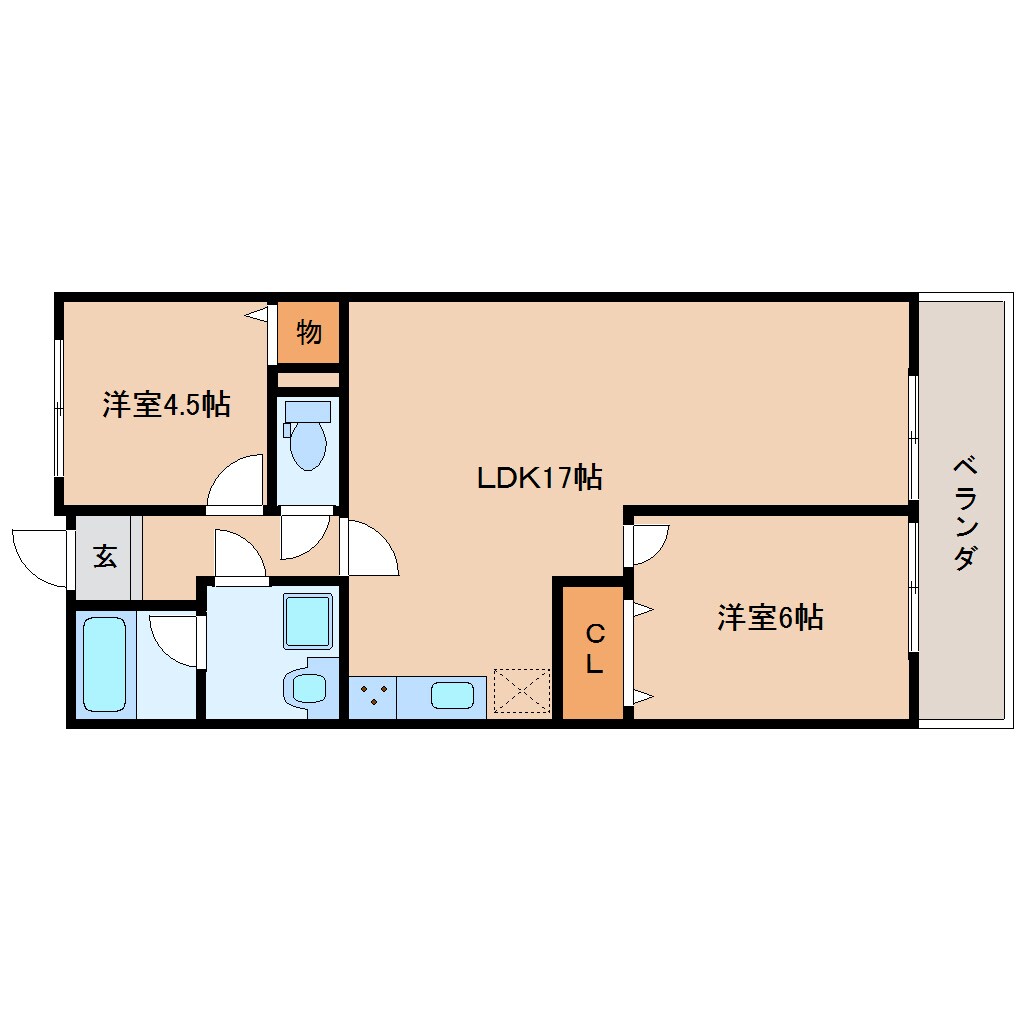 大和高田駅 徒歩5分 3階の物件間取画像