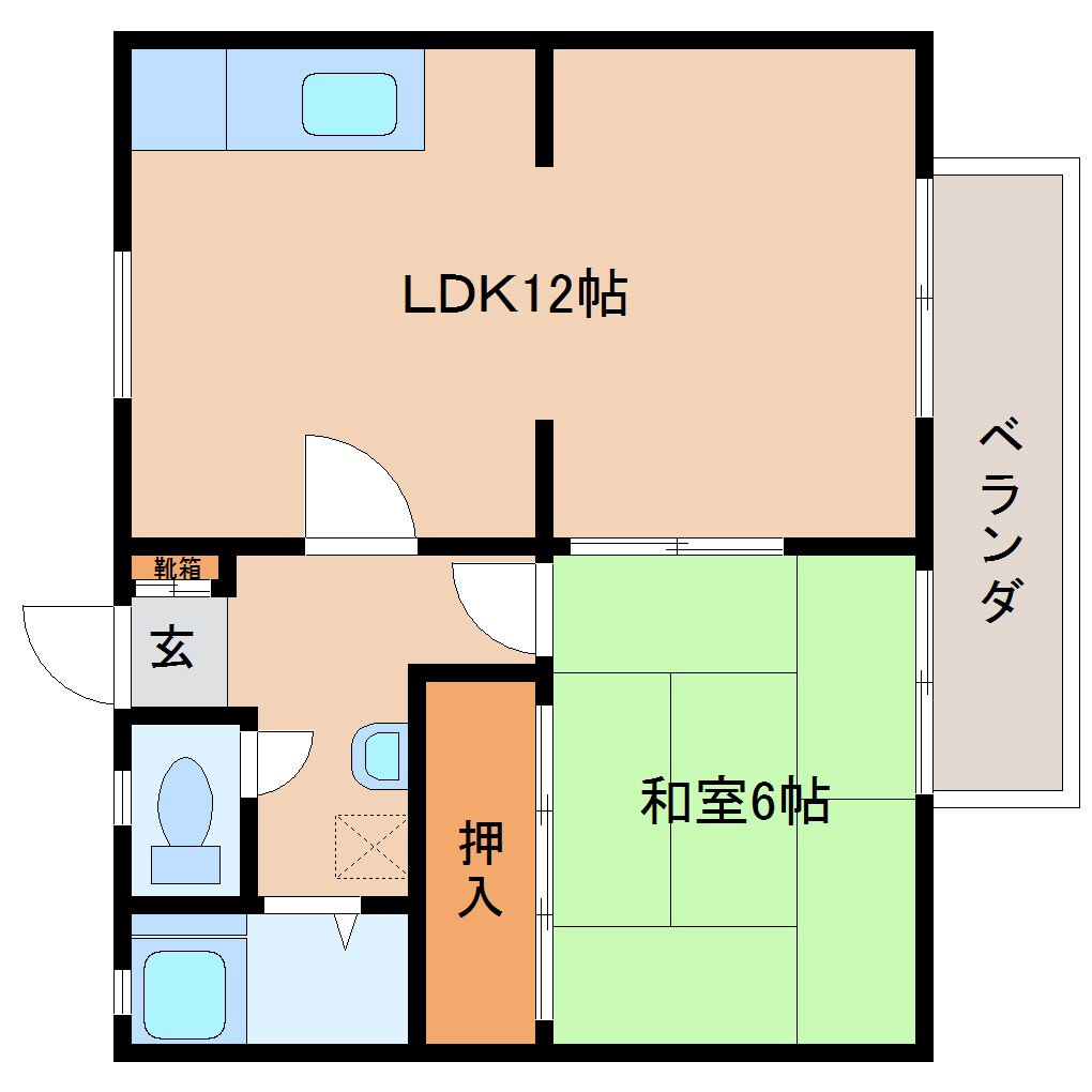 尺土駅 徒歩14分 2階の物件間取画像