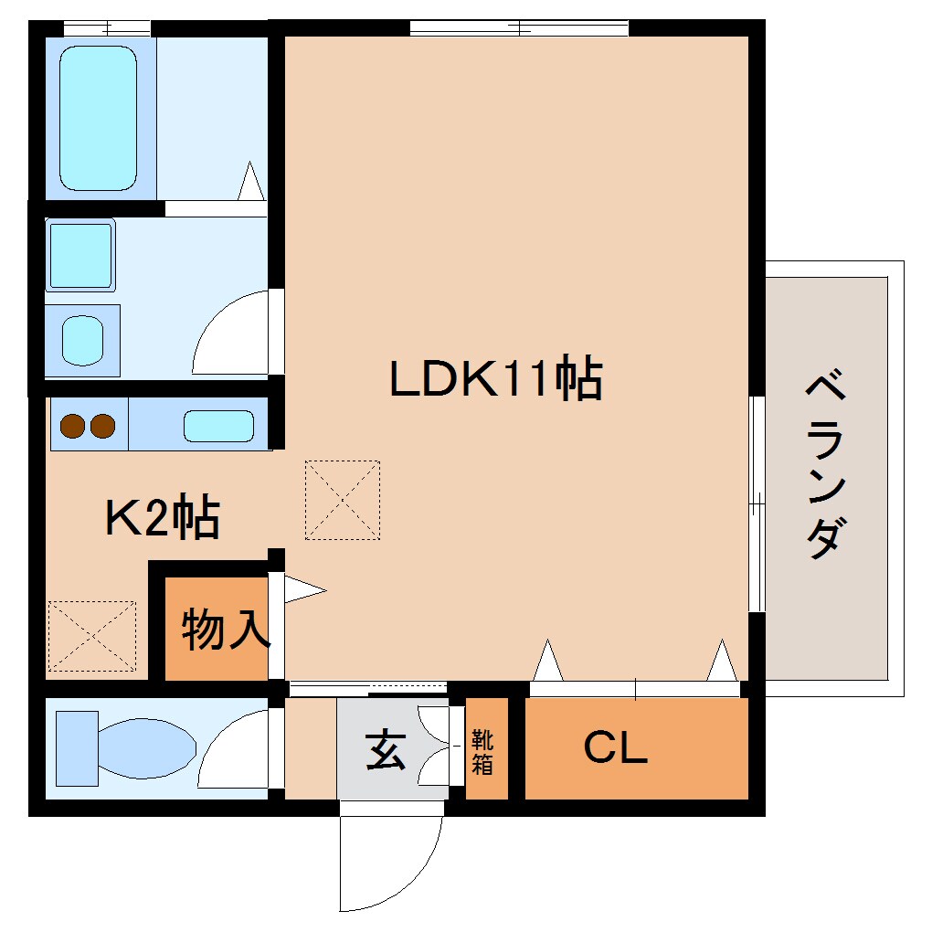 築山駅 徒歩4分 1階の物件間取画像