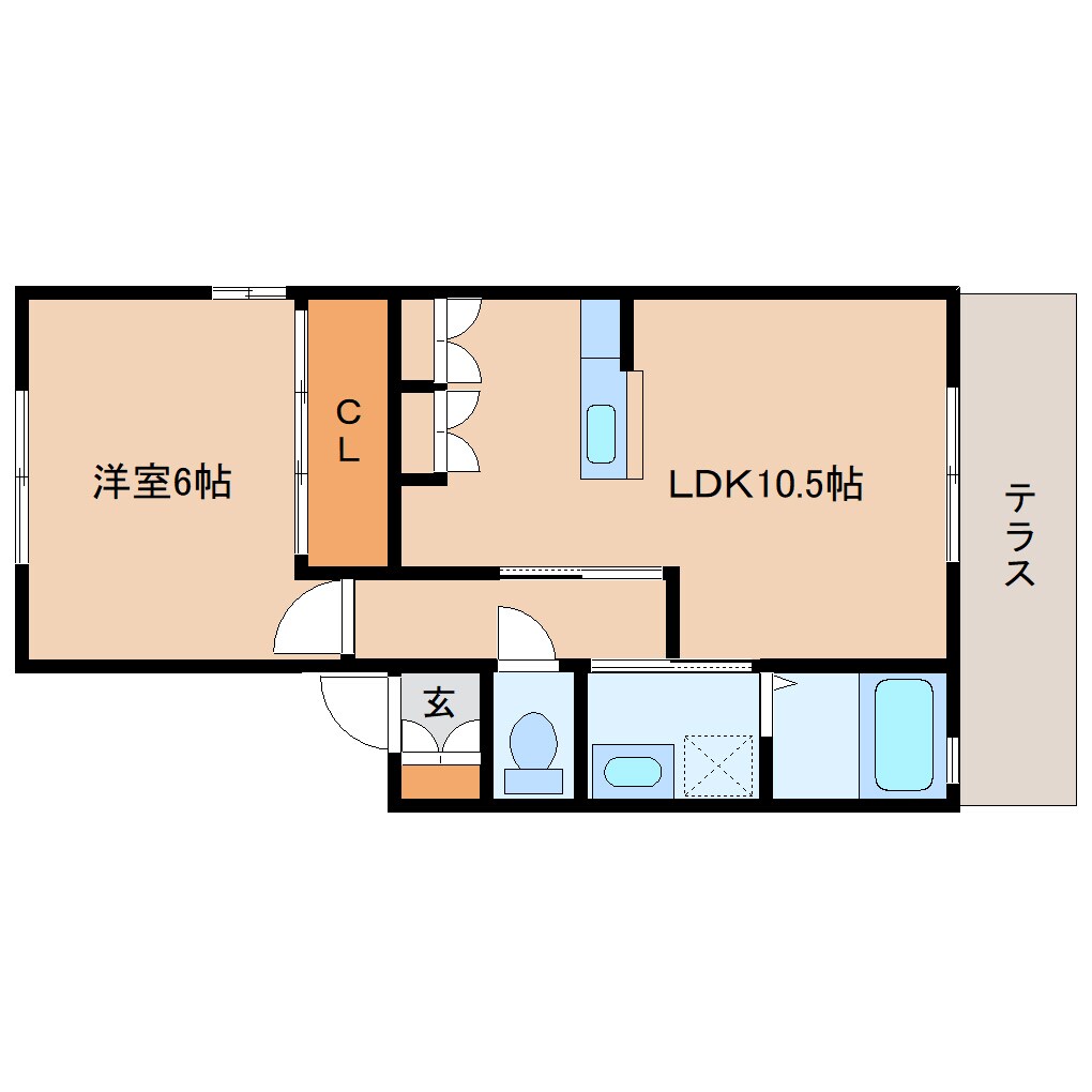 奈良県大和高田市大東町ハイツ 1階の物件間取画像