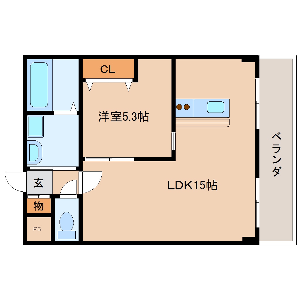 奈良県大和高田市礒野新町マンション 1階の物件間取画像