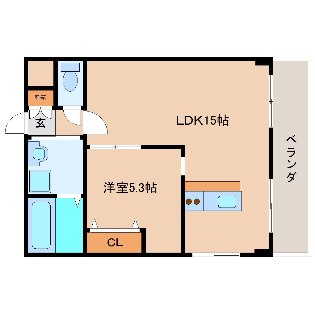 奈良県大和高田市礒野新町マンション 1階の物件間取画像
