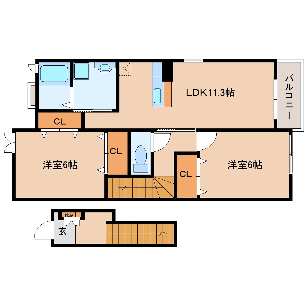 高田市駅 徒歩15分 2階の物件間取画像
