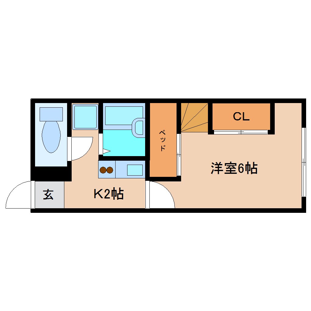 大和高田駅 徒歩15分 2階の物件間取画像