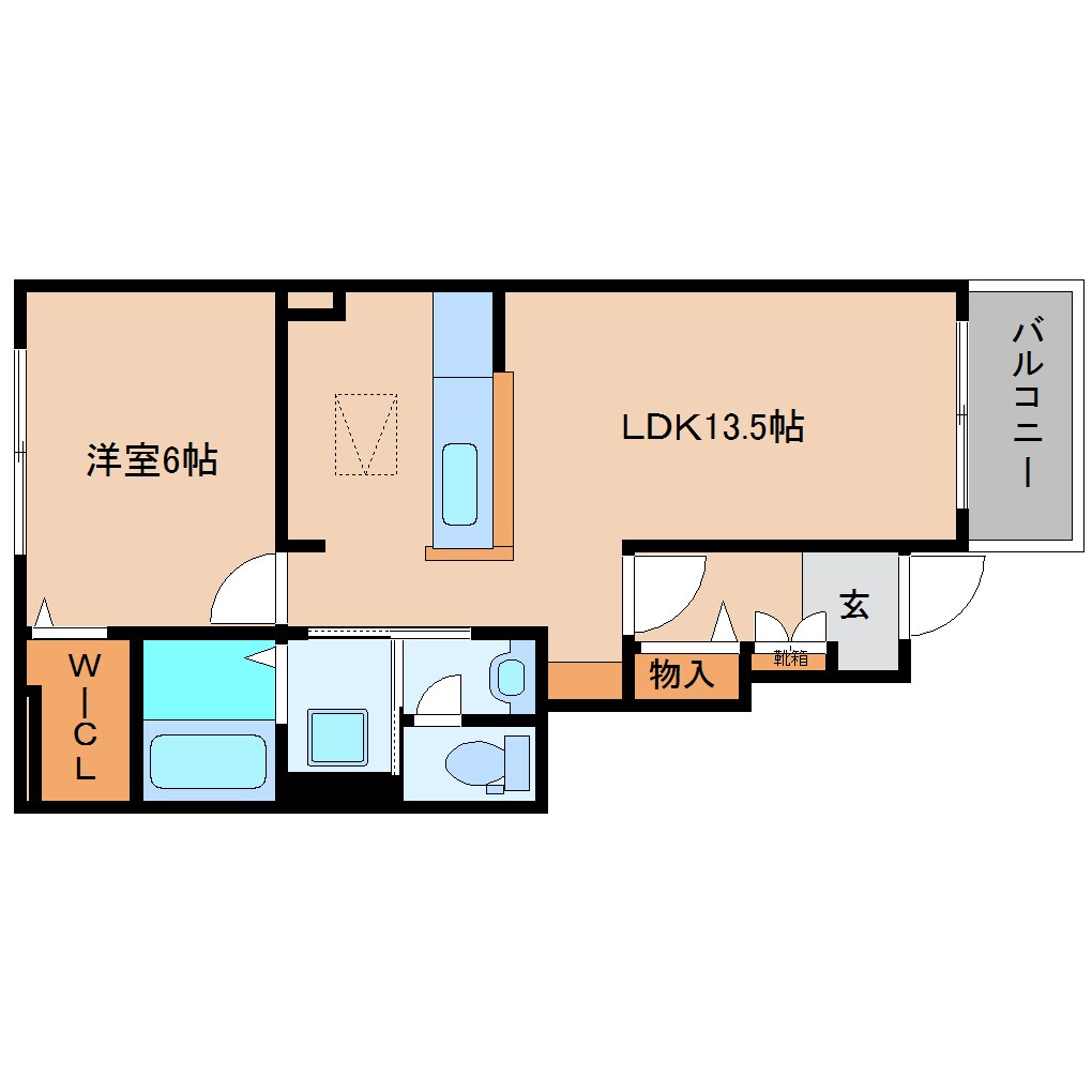 奈良県大和高田市大字築山コーポ 1階の物件間取画像