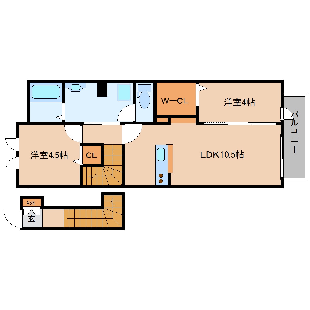 大和新庄駅 徒歩4分 2階の物件間取画像