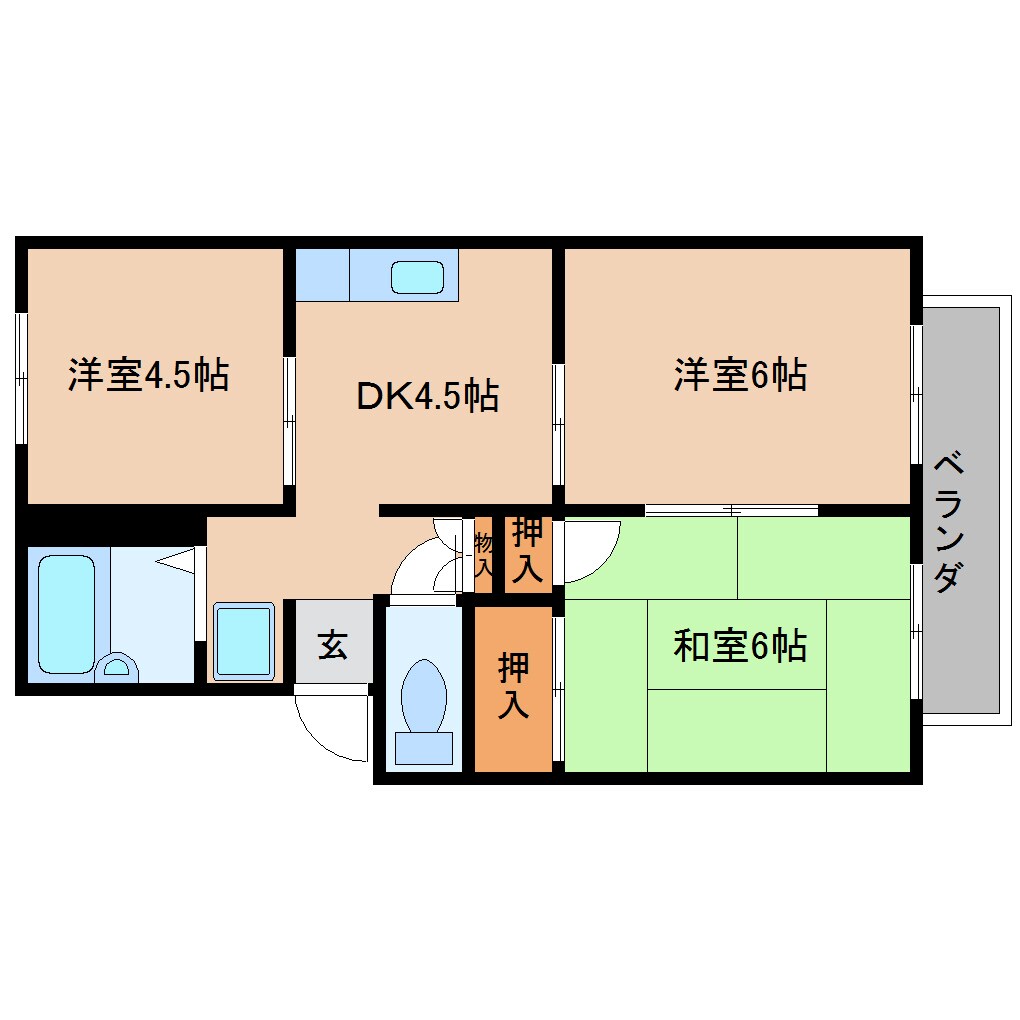 五条駅 徒歩9分 2階の物件間取画像