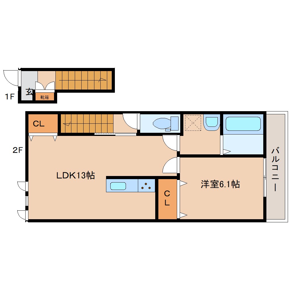 高田市駅 徒歩5分 2階の物件間取画像