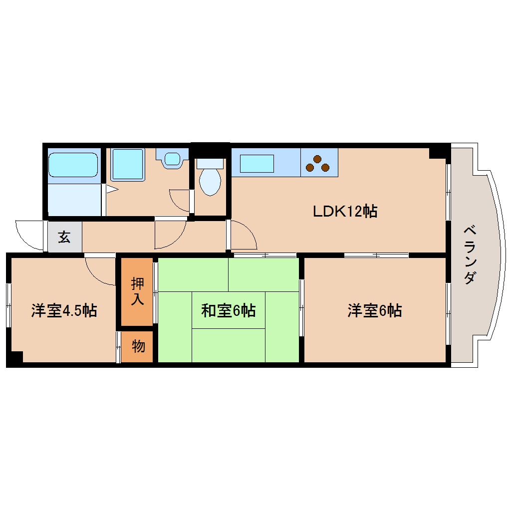 大和八木駅 徒歩10分 2階の物件間取画像