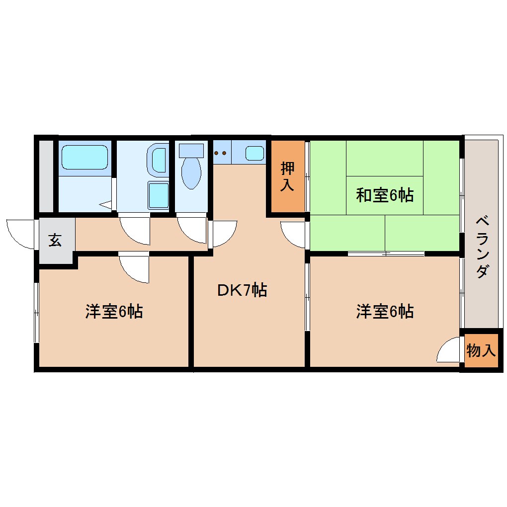 新ノ口駅 徒歩15分 1階の物件間取画像