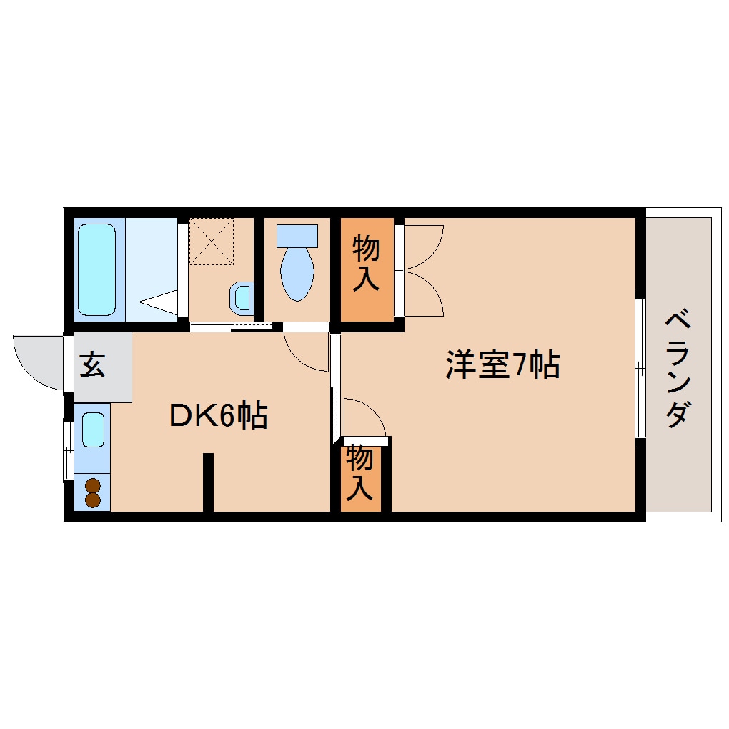 大和八木駅 徒歩7分 3階の物件間取画像