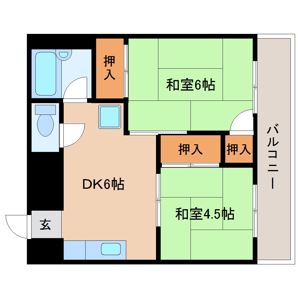 新ノ口駅 徒歩6分 2階の物件間取画像