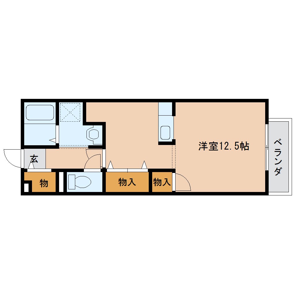奈良県磯城郡田原本町大字宮森ハイツ 2階の物件間取画像