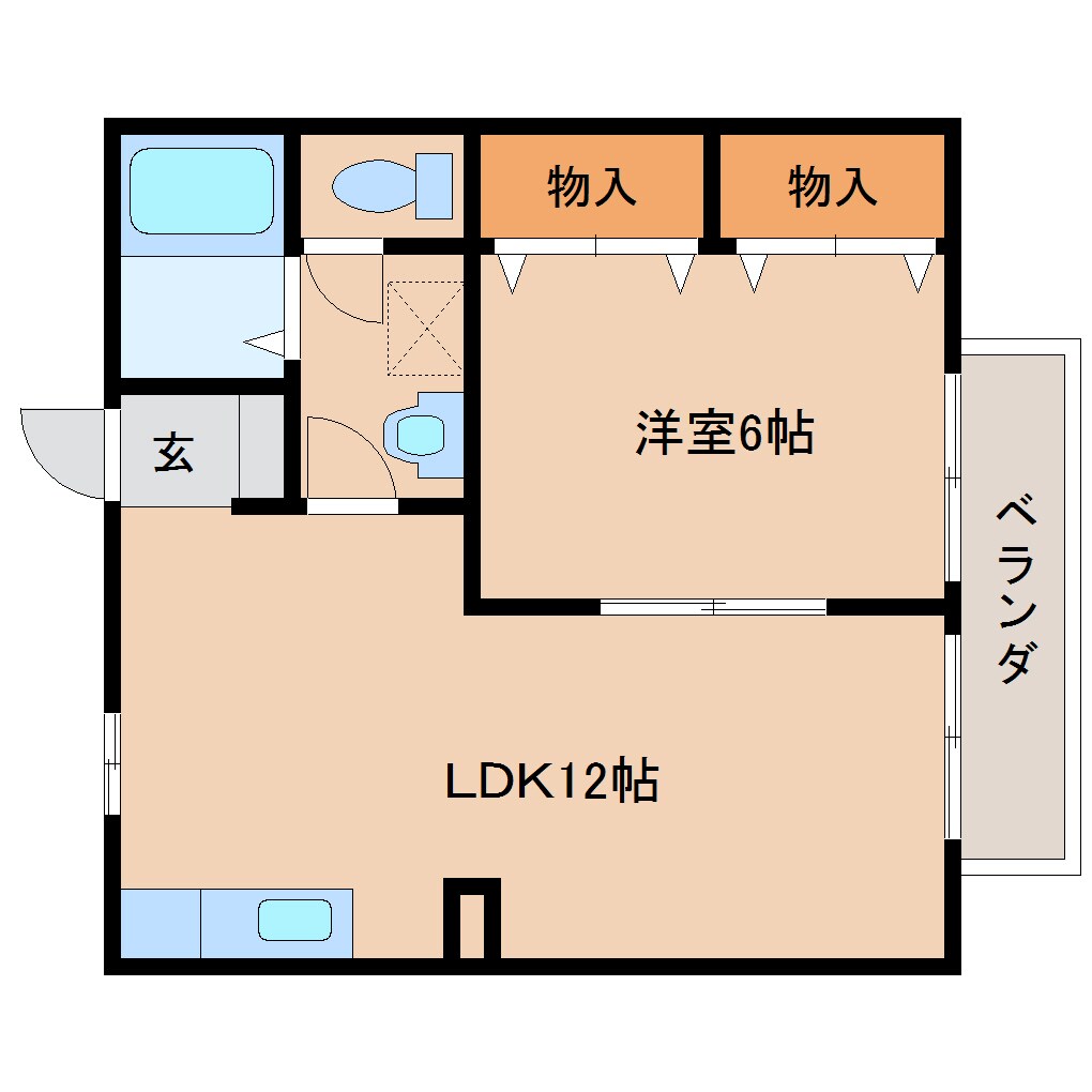 坊城駅 徒歩3分 2階の物件間取画像