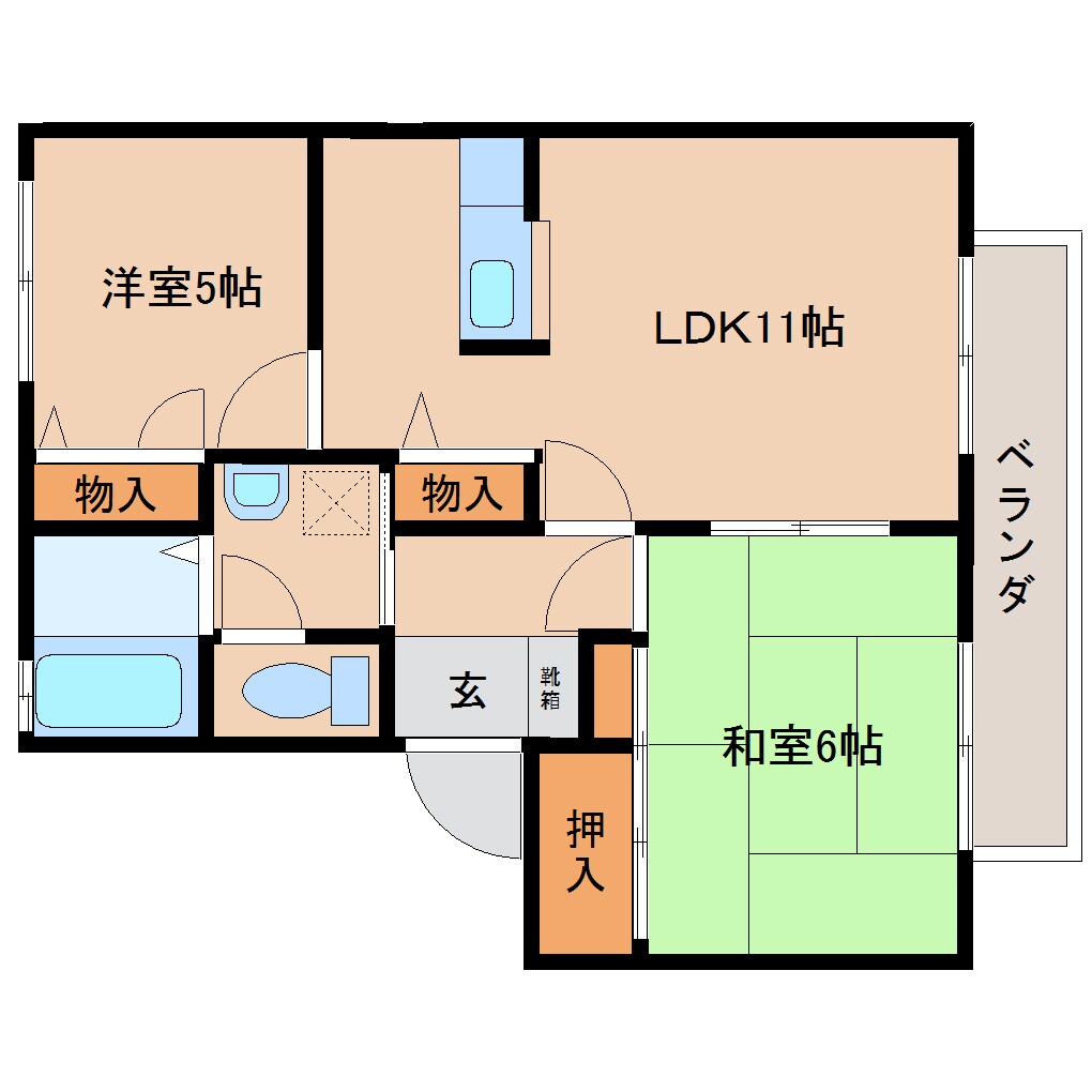 八木西口駅 徒歩15分 2階の物件間取画像