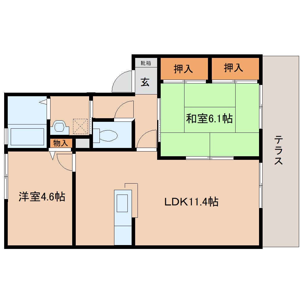 笠縫駅 徒歩8分 1階の物件間取画像