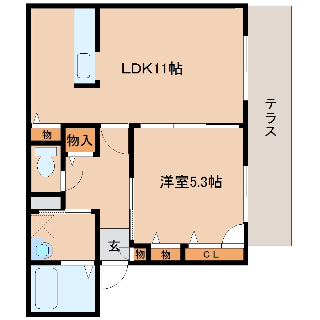 松塚駅 徒歩15分 1階の物件間取画像