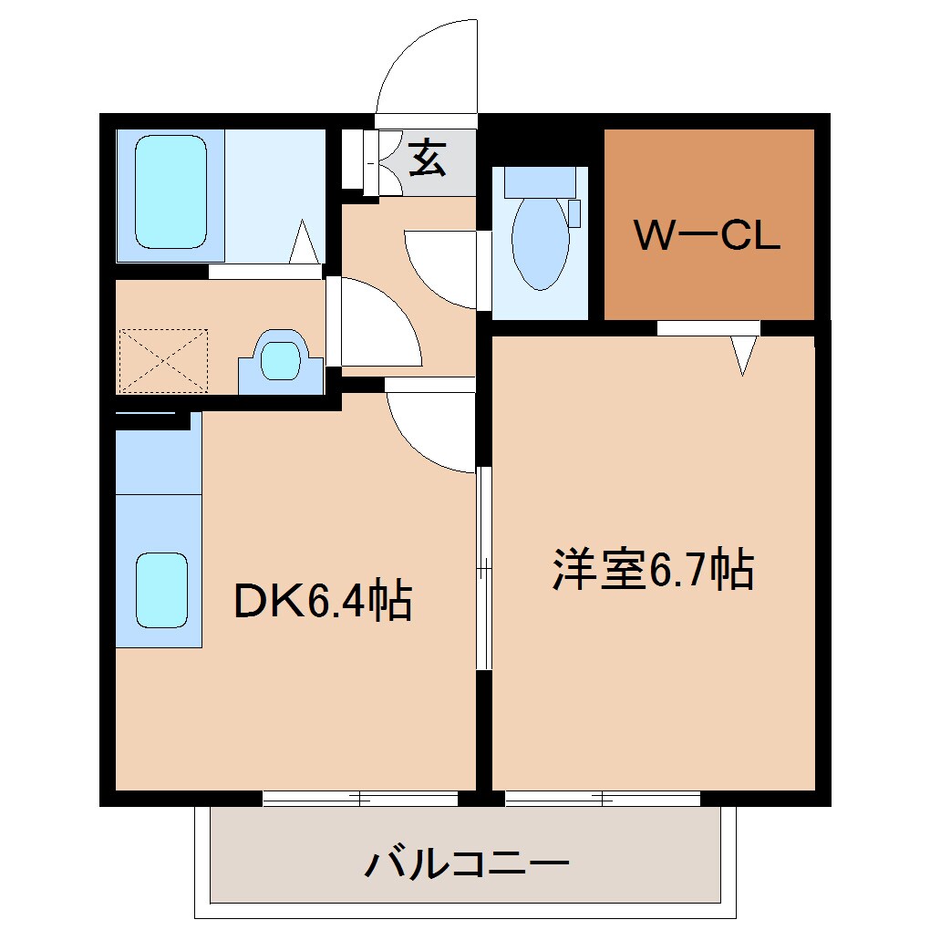 八木西口駅 徒歩11分 2階の物件間取画像