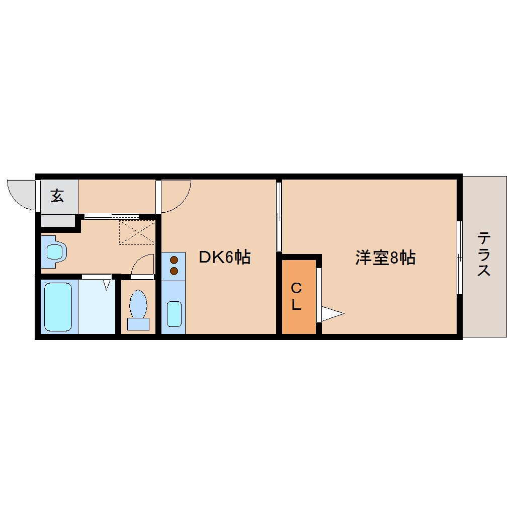 八木西口駅 徒歩14分 1階の物件間取画像