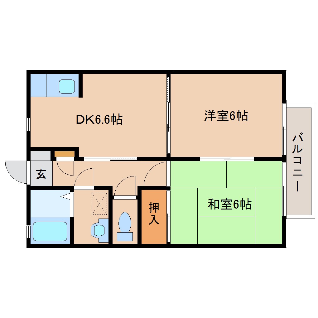 大和八木駅 徒歩5分 2階の物件間取画像