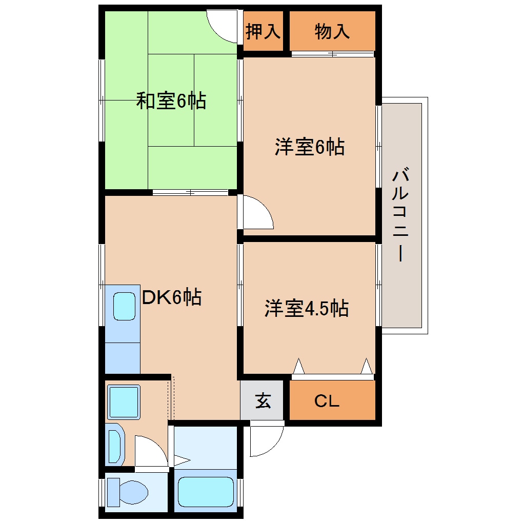 大和八木駅 徒歩13分 2階の物件間取画像