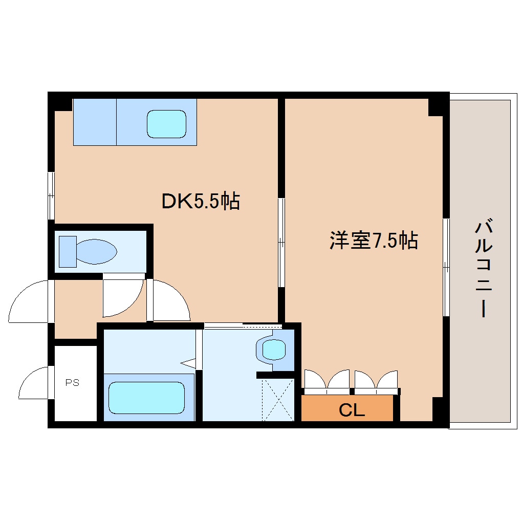 八木西口駅 徒歩13分 1階の物件間取画像