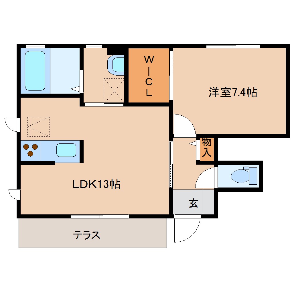 真菅駅 徒歩11分 1階の物件間取画像