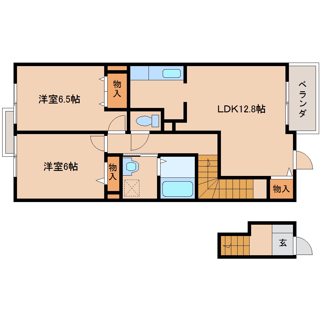 耳成駅 徒歩15分 2階の物件間取画像