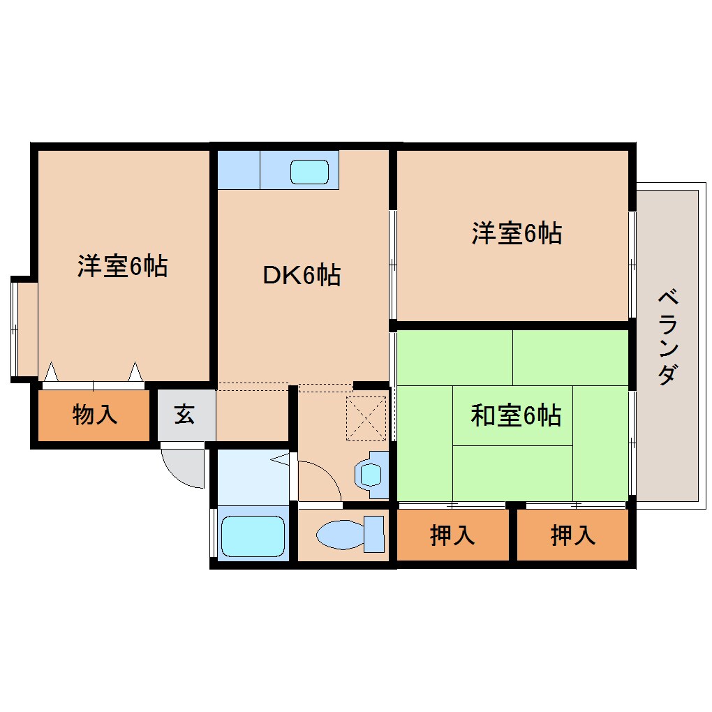 新ノ口駅 徒歩10分 2階の物件間取画像