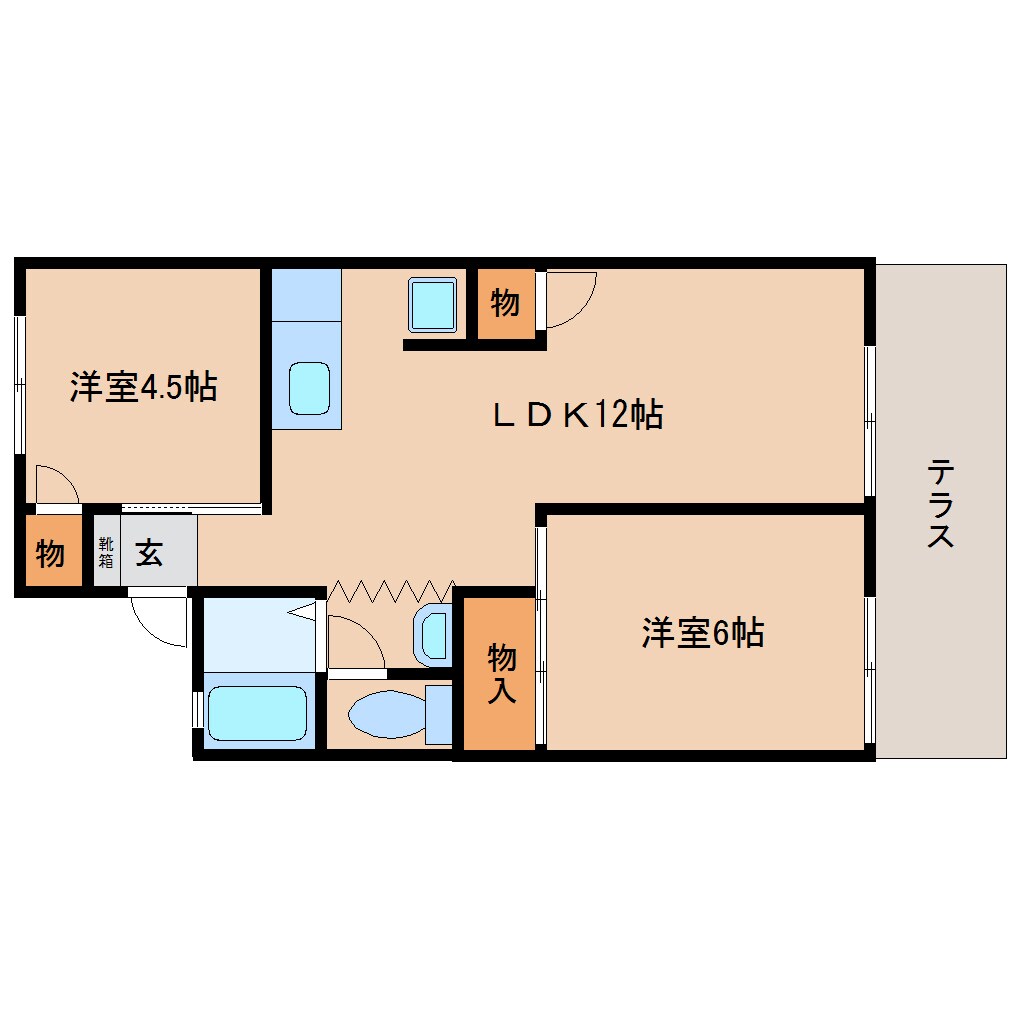 田原本駅 徒歩9分 1階の物件間取画像