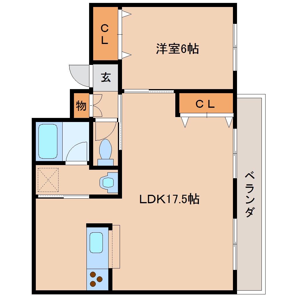 八木西口駅 徒歩23分 3階の物件間取画像