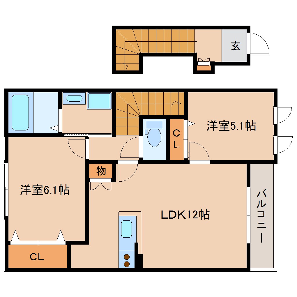 田原本駅 徒歩20分 2階の物件間取画像