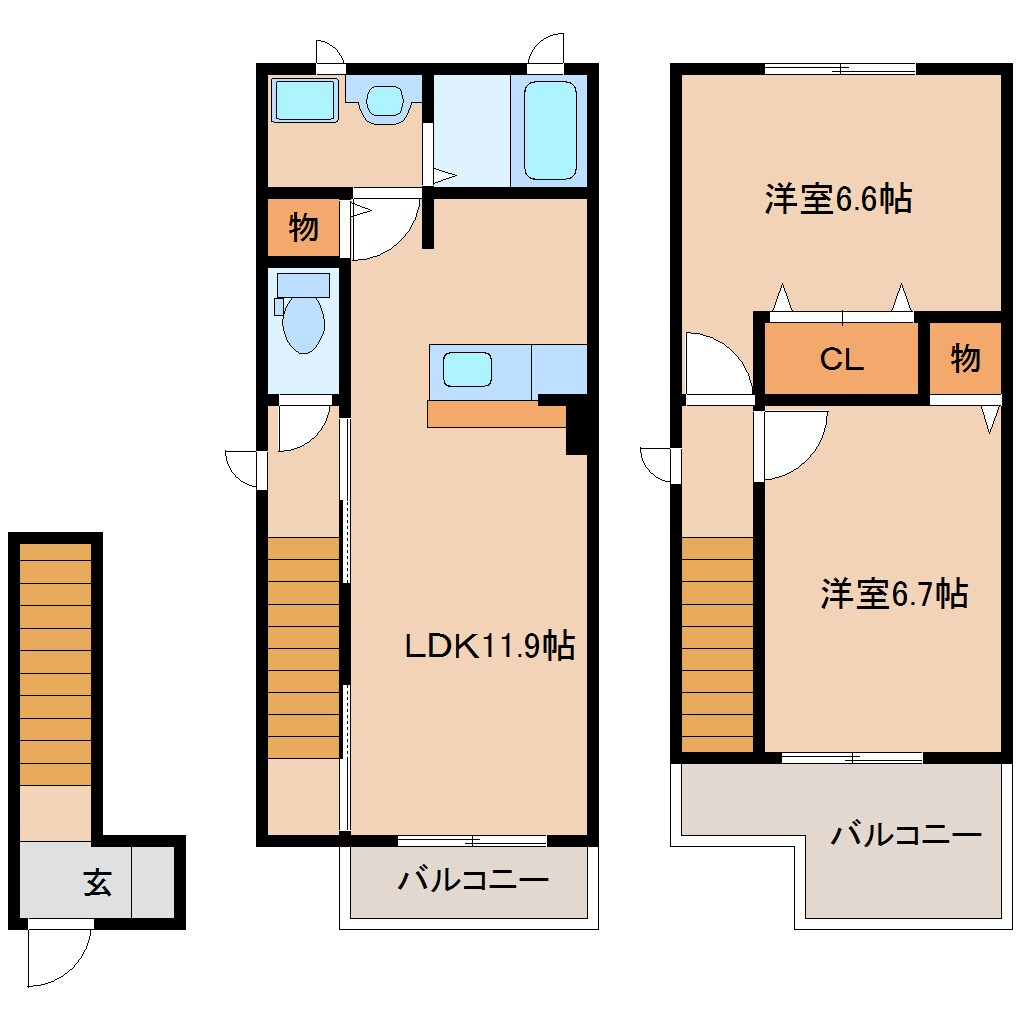 西田原本駅 徒歩14分 2-3階の物件間取画像